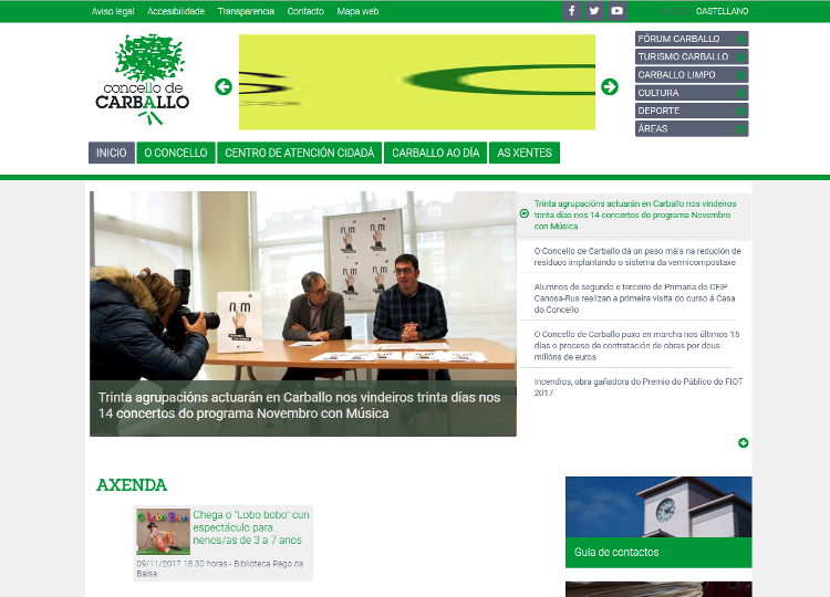 Web do Concello de Carballo