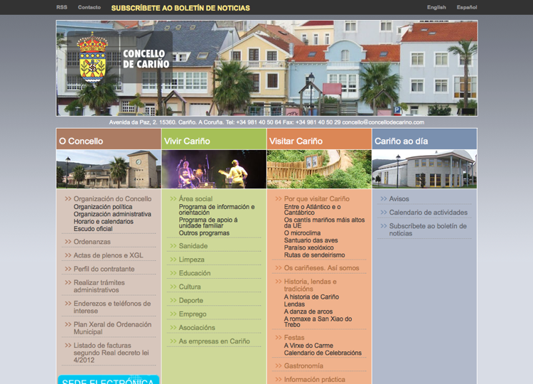 Web do Concello de Cari�o
