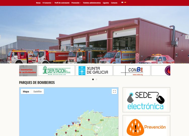 Web del Consorcio Provincial Contraincendios y Salvamento de A Coru�a