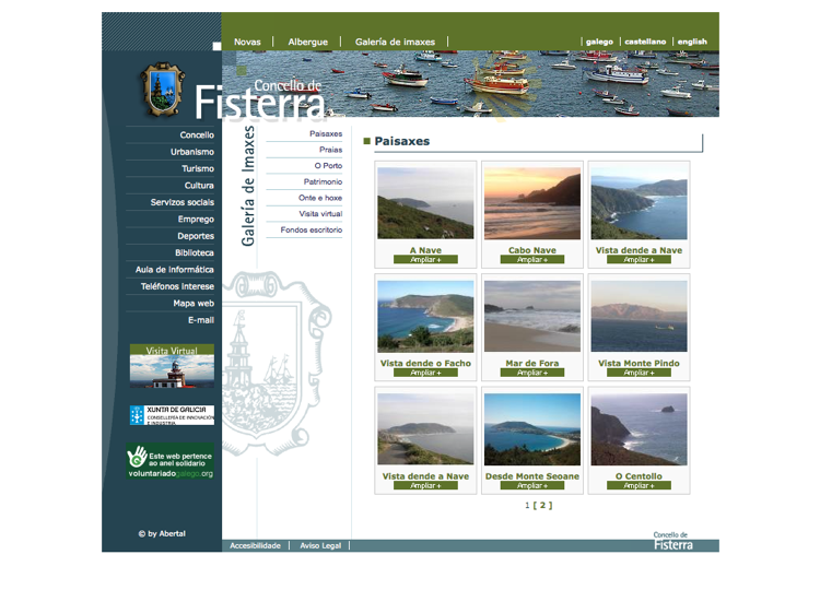 Web do Concello de Fisterra