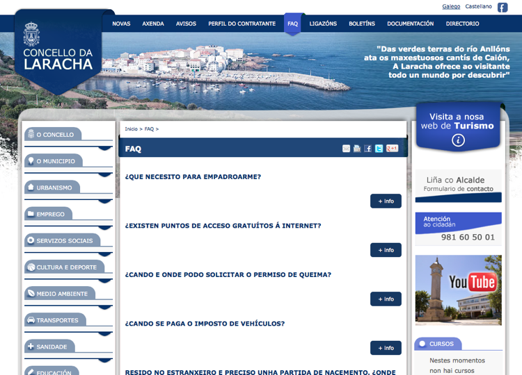 Web do Concello da Laracha