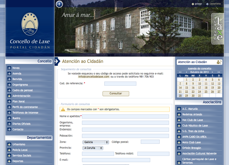Portal cidad�n do Concello de Laxe