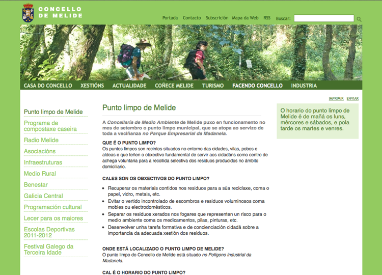 Web do Concello de Melide