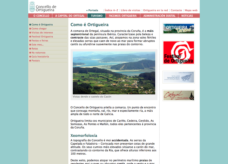 Web do Concello de Ortigueira