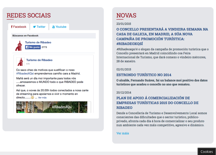 Web tur�stica Concello Ribadeo